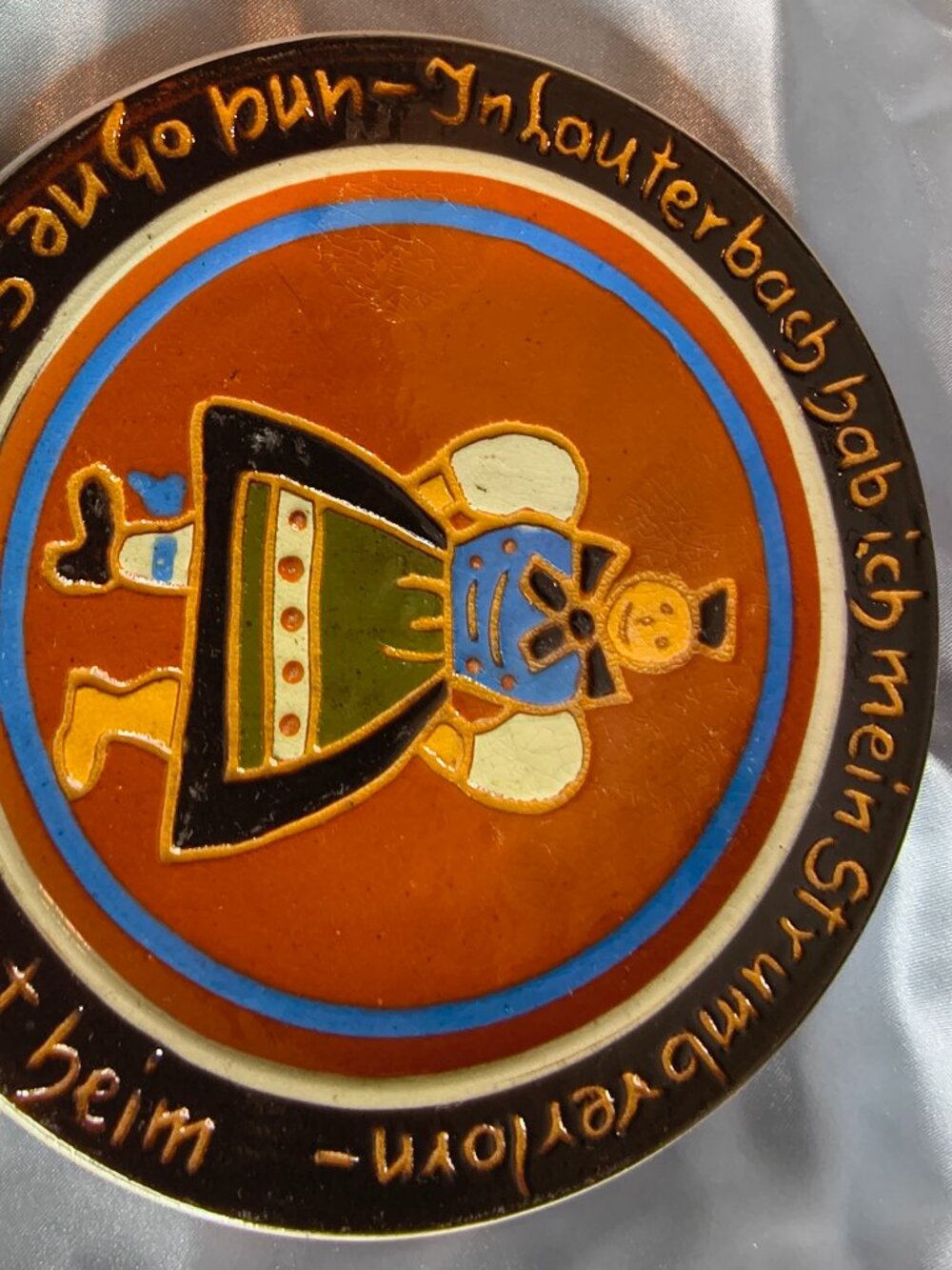 German or Swiss Bavernmalerei Folk Art Pottery